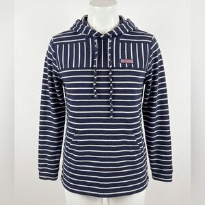 Vineyard Vines Striped Navy and White Hoodie
